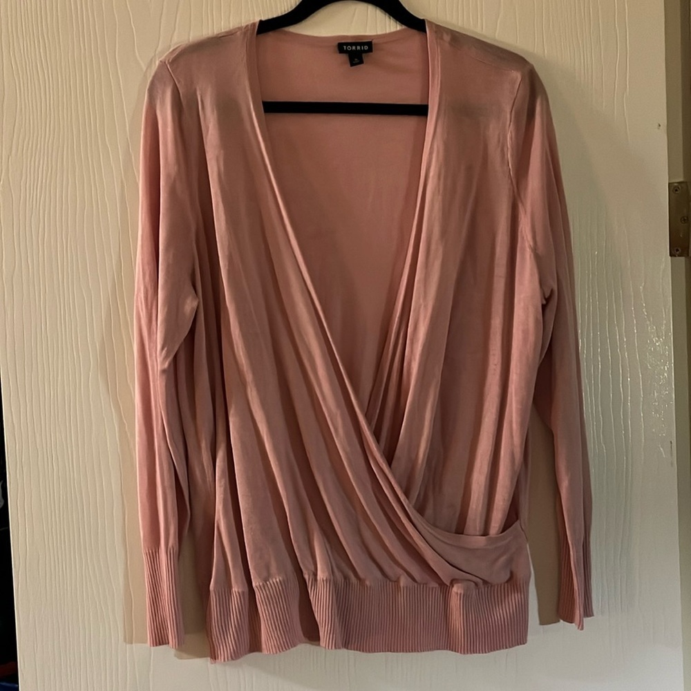 Torrid tissue weight wrap sweater